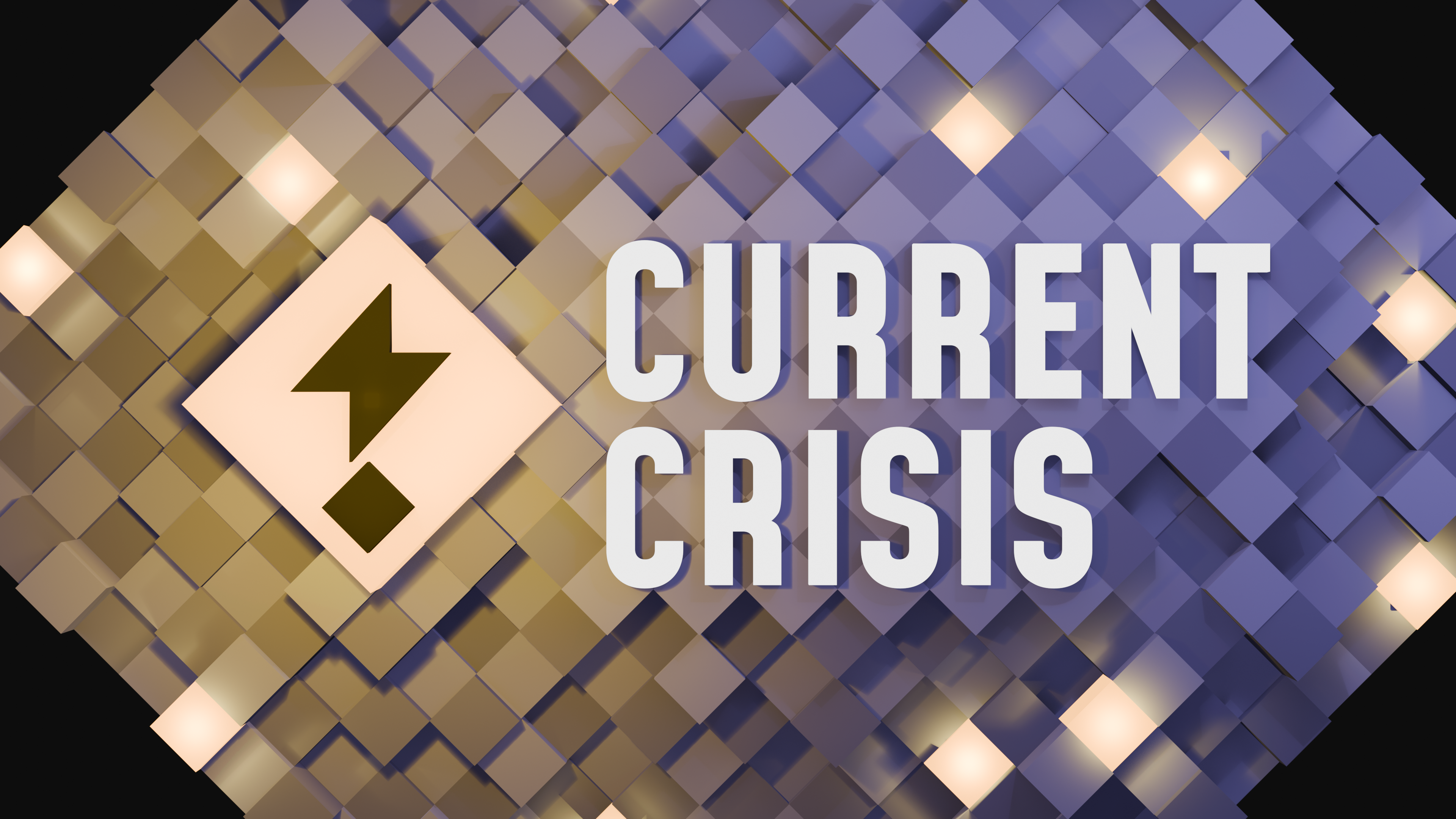 Current Crisis logo on a tiled background.